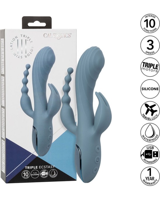 California Exotics VIBRATOR TRIPLE ECSTASY GREY