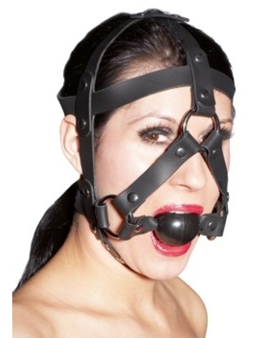 Zado Leather Head Harness & Gag