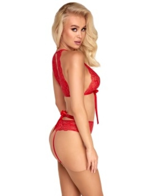 Kissable Suspender set red S/M