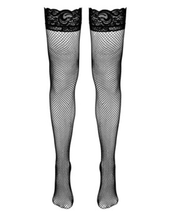 Cottelli Legwear Чулки с сетчатой застежкой, черные, L