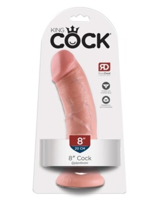 King Cock 8 дюймов телесного цвета