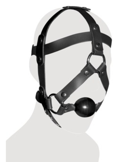 Zado Leather Head Harness & Gag