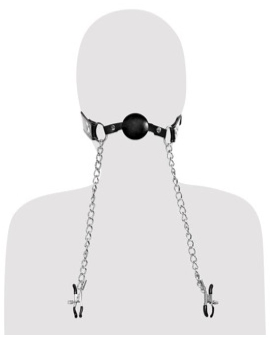 Fetish Fantasy Extreme FFE Deluxe Ball Gag and Nipple