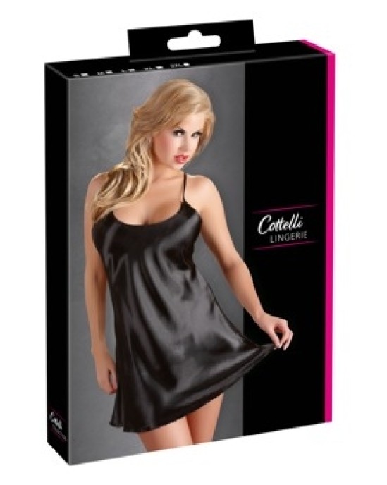 Cottelli Lingerie Атласная сорочка черная S