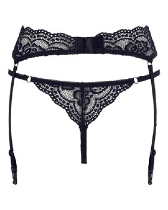 Cottelli Lingerie String & Suspenders black M