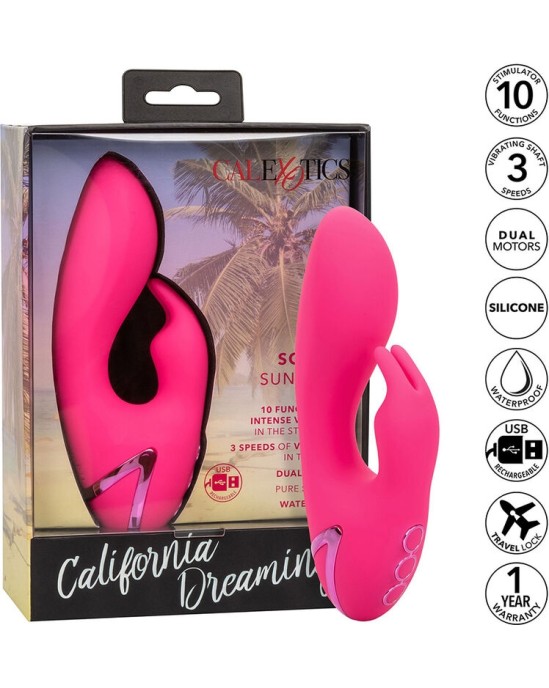 California Exotics SO. CAL SUNSHINE VIBRATOR RABIT FUCHSIA, CALIFORNIA DREAMING