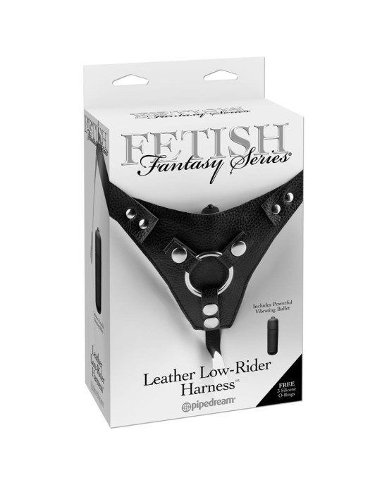 Fetish Fantasy Harness Кожаная шлейка для лоу-райдера Fetish Fantasy Series-Bl