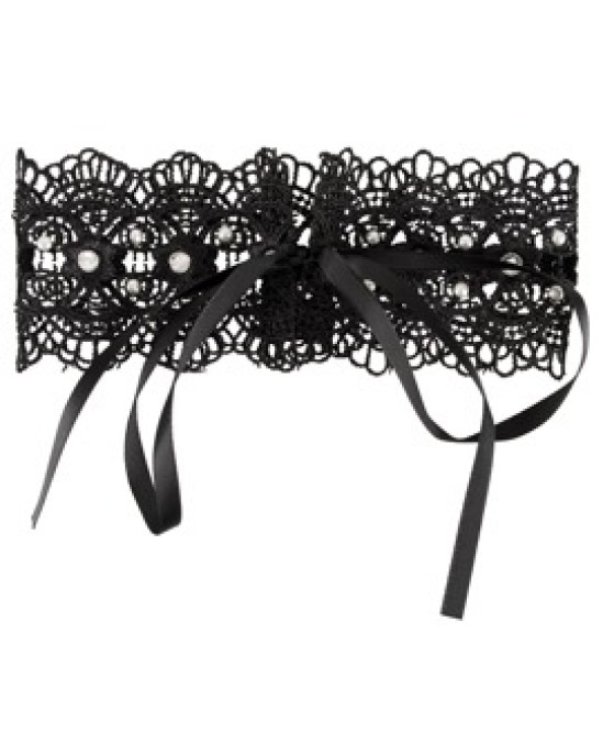 Cottelli Accessoires Embroidered Choker+Rhinestones