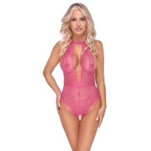 Cottelli Lingerie Боди открытое розовое S/M