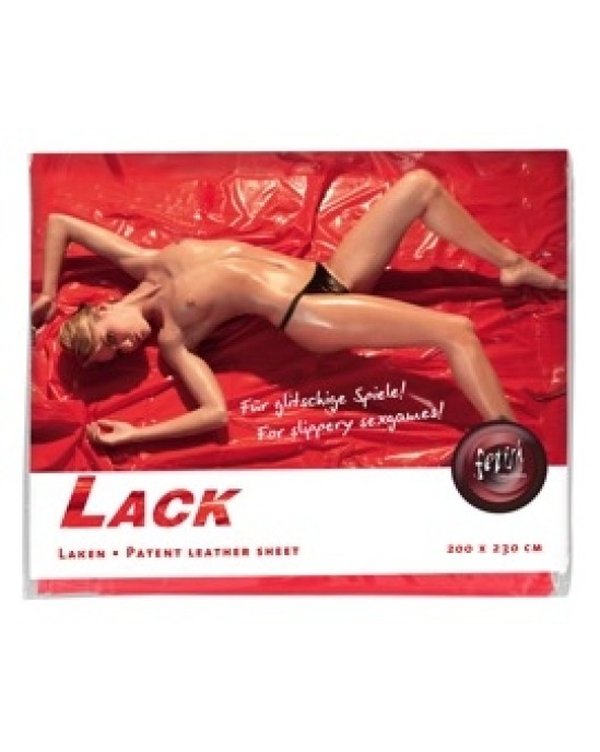 Fetish Collection Vinyl Bed Sheet red 200x230cm