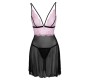 Cottelli Lingerie Babydoll black/pink S