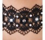 Cottelli Accessoires Embroidered Choker+Rhinestones