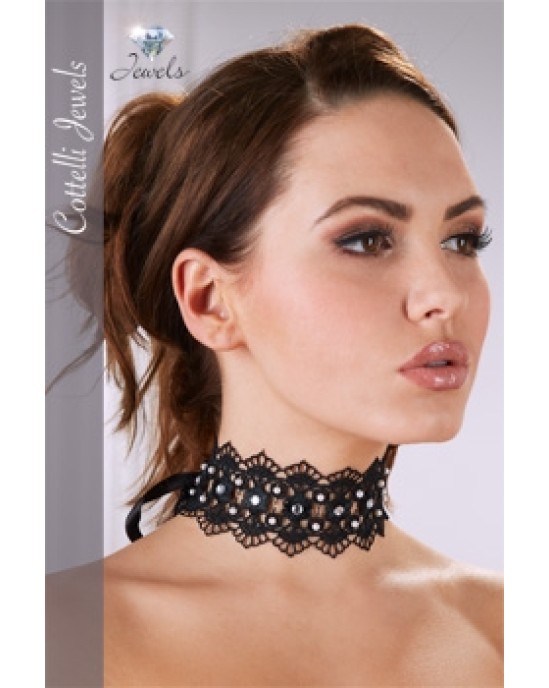 Cottelli Accessoires Izšūti Choker+Rhinestones