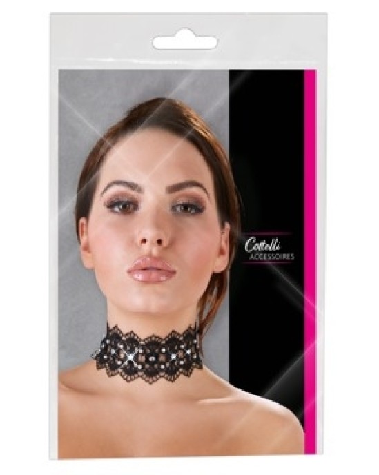 Cottelli Accessoires Izšūti Choker+Rhinestones