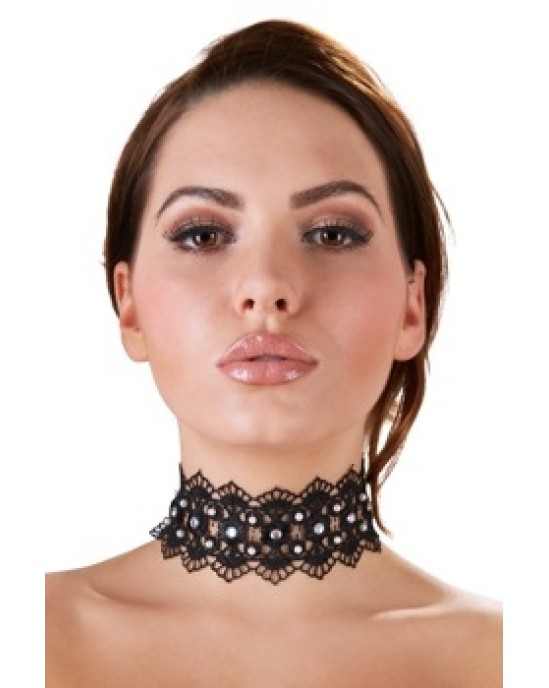 Cottelli Accessoires Izšūti Choker+Rhinestones