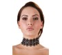 Cottelli Accessoires Embroidered Choker+Rhinestones