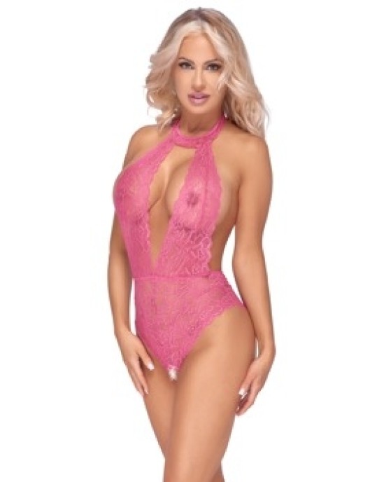 Cottelli Lingerie Боди открытое розовое S/M