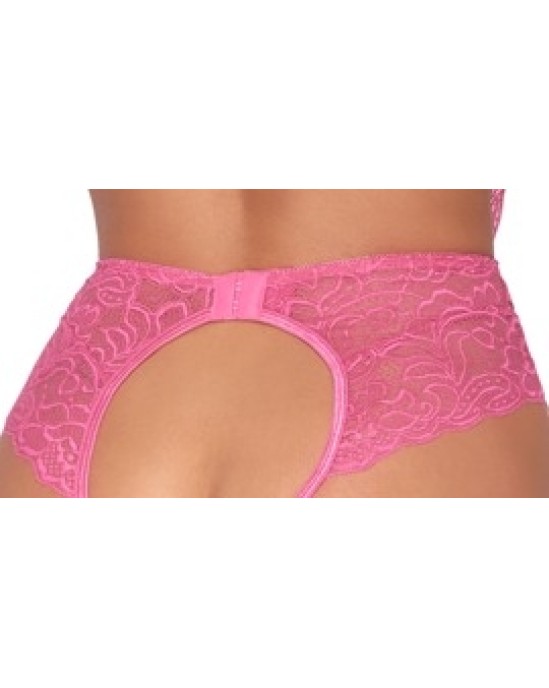 Cottelli Lingerie Body open pink S/M