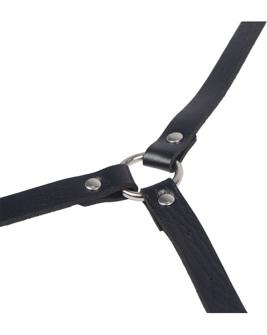 Subblime Fetish SUBBLIME - LEATHER BODY HARNESS BLACK ONE SIZE