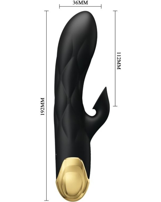 Pretty Love C-Type PRETTY LOVE - BLACK RECHARGEABLE GOLD PLATED LUXURY VIBRATOR