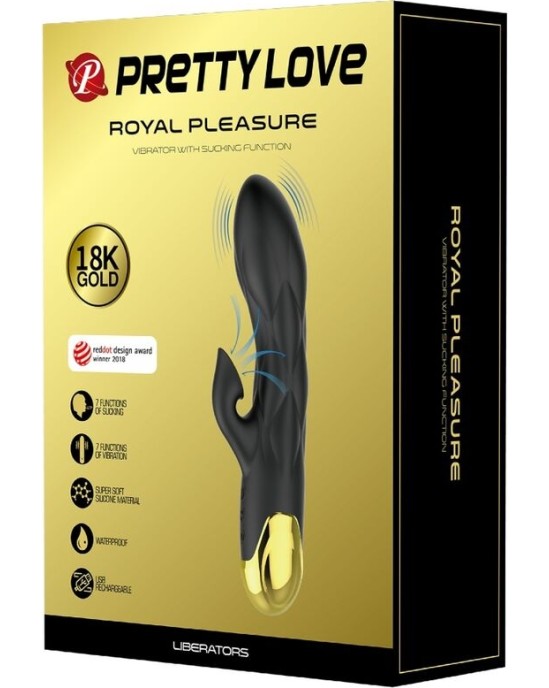 Pretty Love C-Type PRETTY LOVE - BLACK RECHARGEABLE GOLD PLATED LUXURY VIBRATOR