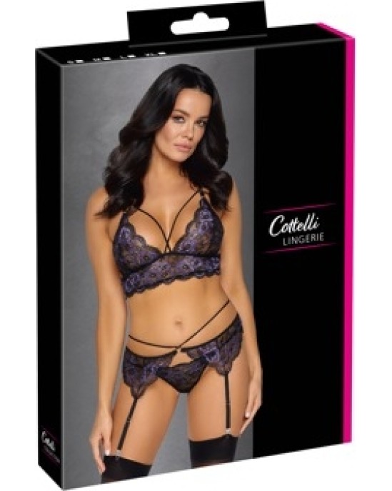 Cottelli Lingerie Bra Suspender Set S