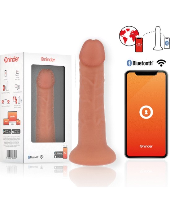 Oninder VIDĒJS BOGOTÁ VIBRATORS DILDO 9 ĀTRUMS NATURAL 22 CM -O- 4,5 CM - BEZMAKSAS LIETOTNE