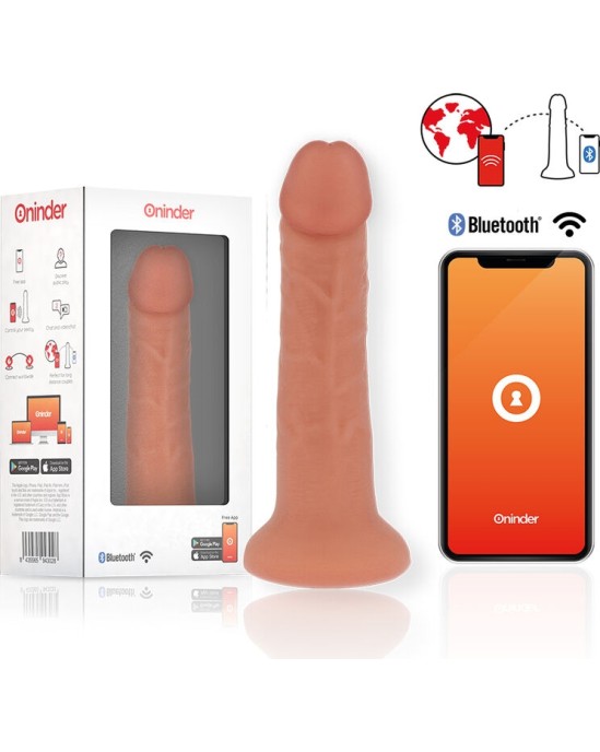 Oninder VIDĒJS BOGOTÁ VIBRATORS DILDO 9 ĀTRUMS NATURAL 22 CM -O- 4,5 CM - BEZMAKSAS LIETOTNE