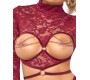 Abierta Fina Open Top & Thong red L