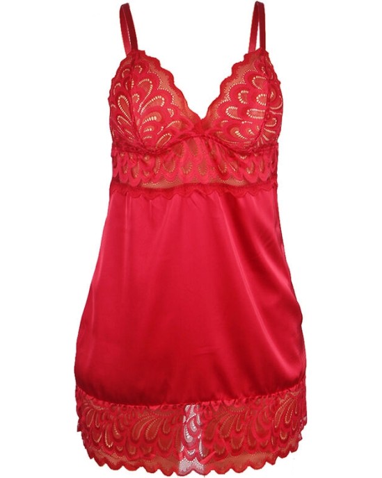 Subblime Babydolls SUBBLIME - SATIN BABYDOLL AR MEŽĢĪŅU RED S/M