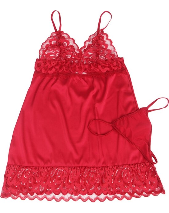 Subblime Babydolls SUBBLIME - SATIN BABYDOLL AR MEŽĢĪŅU RED S/M