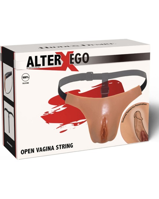 Hidden Desire ALTER EGO ADJUSTABLE OPEN VAGINA STRING FLESH