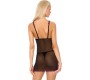 Livco Corsetti Sets LIVCO CORSETTI FASHION — RAMLAH CF 90462 CHEMISE + THONG BLACK S/M