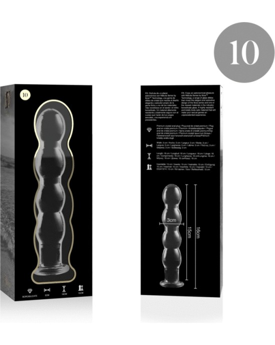 Nebula Series By Ibiza MODELIS 10 DILDO BOROSILIKĀTS STIKLS 16,5 X 3,5 CM DZIDRS