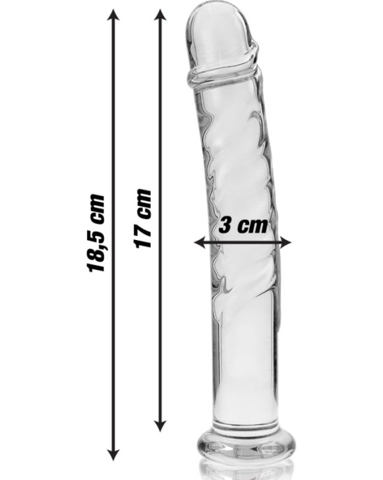 Nebula Series By Ibiza MODEL 16 DILDO BOROSILICATE GLASS 18.5 X 3 CM CLEAR