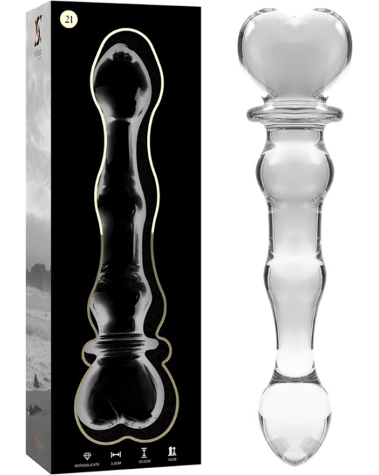 Nebula Series By Ibiza MODEL 21 DILDO BOROSILICATE GLASS 20.5 X 3.5 CM CLEAR