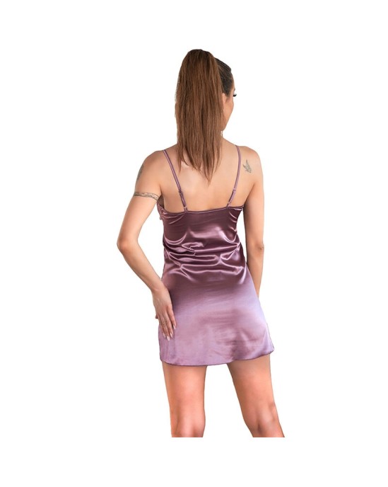 Livco Corsetti Sets LIVCO CORSETTI FASHION - JACQUELINE LC 90249 DRESSING GOWN + SHIRT + PANTY VIOLET L/XL