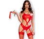 Chilirose Sets CHILIROSE - CR 4625 SET FOUR PIECES CROTCHLESS RED M