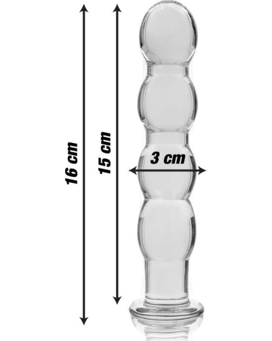 Nebula Series By Ibiza MODEL 10 DILDO BOROSILICATE GLASS 16.5 X 3.5 CM CLEAR