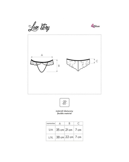 Livco Corsetti Panties LIVCO CORSETTI FASHION — LOVE STORY LC 90679 BIKŠĶIRSTĪBAS BEZKOKSTABIM, MELNA L/XL