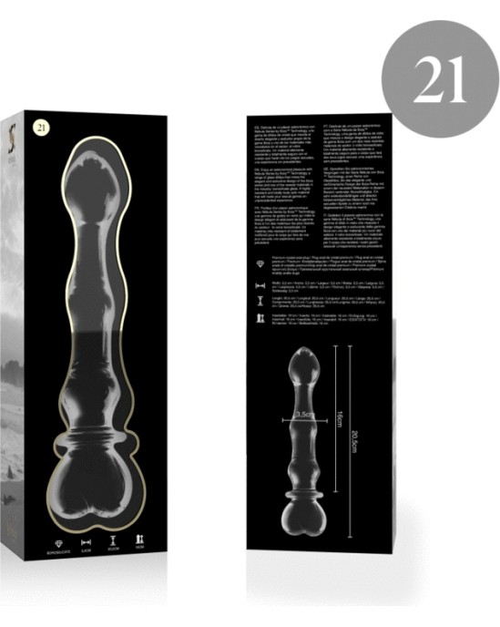 Nebula Series By Ibiza MODELIS 21 DILDO BOROSILIKĀTS STIKLS 20,5 X 3,5 CM DZIDRS