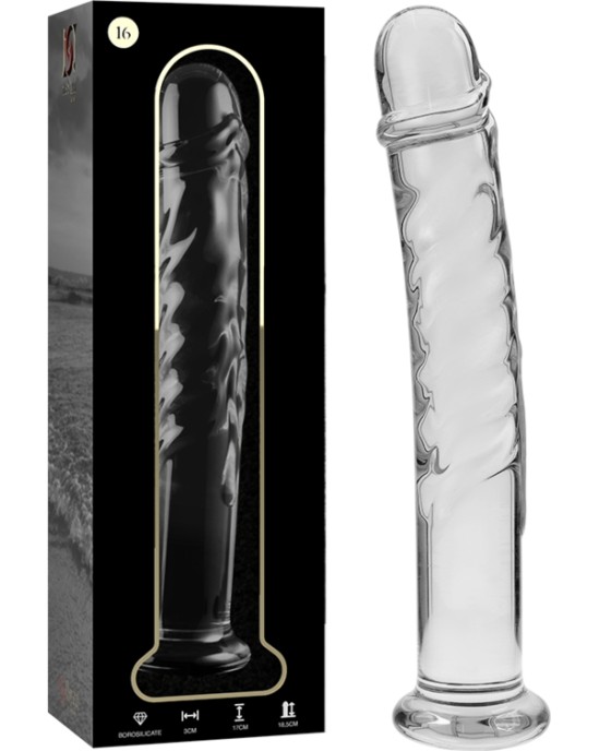 Nebula Series By Ibiza MODEL 16 DILDO BOROSILICATE GLASS 18.5 X 3 CM CLEAR