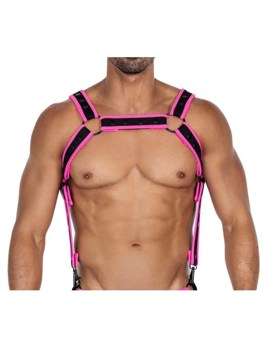 Cut4Men H4RNESS05 Chest Harness Neon HotPink One size