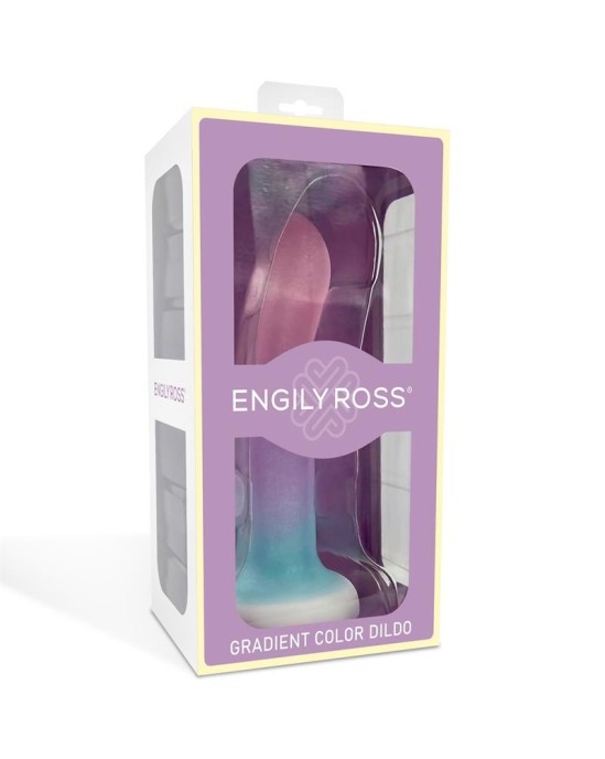 Dildox By Engily Ross Dildo Silicona L?quida Color Degrado con Ventosa 13.6 cm