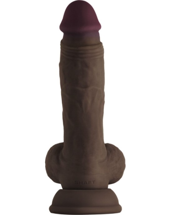 Shaft MODEL A 8.5 LIQUIDE SILICONE DONG W/BALLS - MAHOGANY