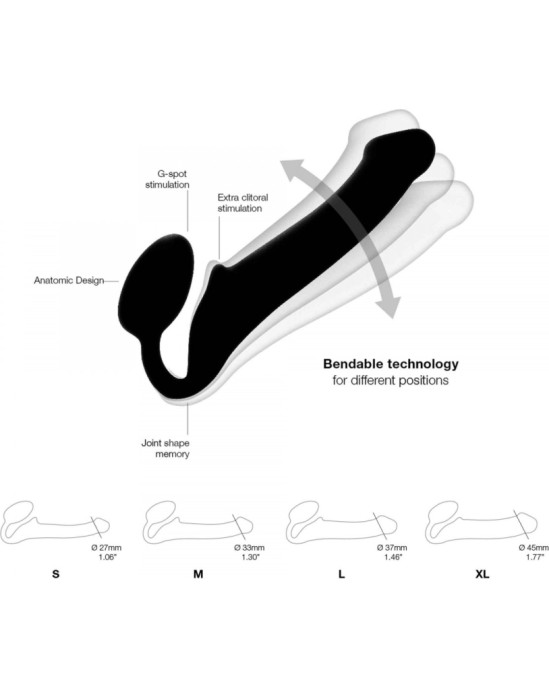 Strap-On-Me IEKĀRTAS DILDO SIKSNA EMASTĪGA MĪKSTA SILIKONA VILETA XL