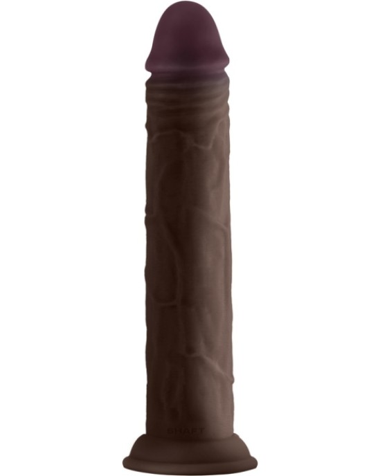 Shaft MODEL J 9.5 LIQUID SILICONE DONG - MAHOGANY