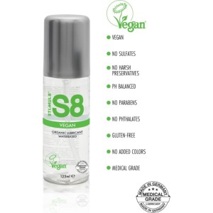 Stimul8 S8 VEGAN ŪDENS BĀZES LUBRIKANTS 125 ML