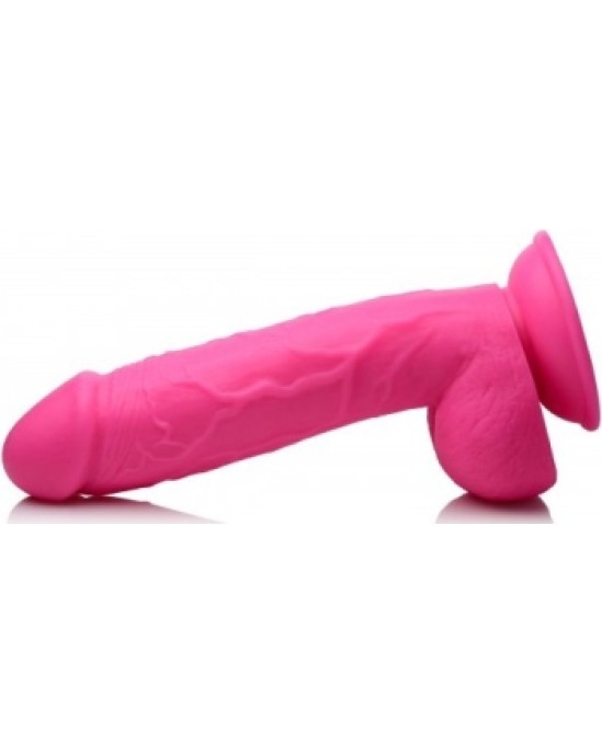 Xr - Pop Peckers REĀLISTS DILDO AR sēkliniekiem 21 CM ROZĀ