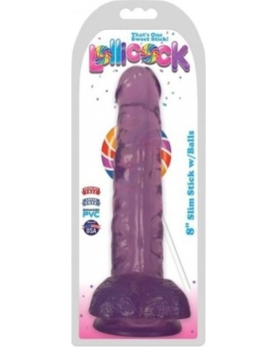 Xr - Lollicock DILDO AR sēkliniekiem SLIM STICK GRAPE 2032 CM"